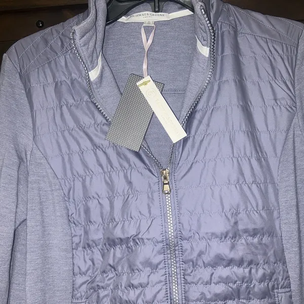 Fairway & Greene Full Zip Jacket Women’s Size Small Blue Golf Sporty Pockets NEW - Image 5