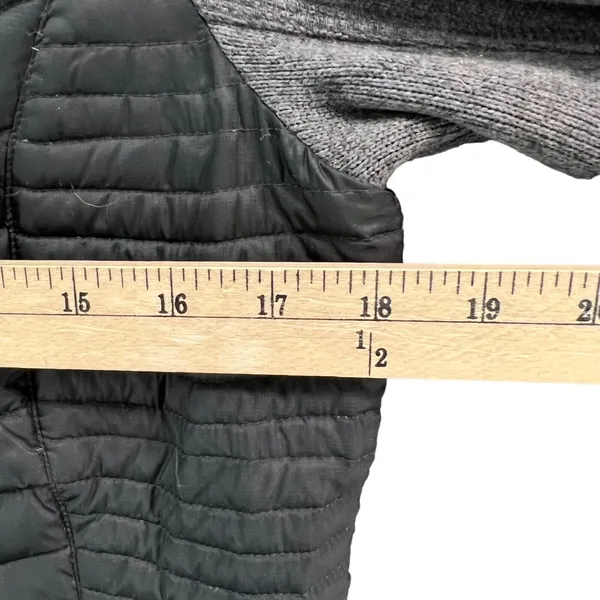 Eddie Bauer Jacket Womens S‎ Gray Black Down Fleece Puffer Insulated Full Zip - Image 6