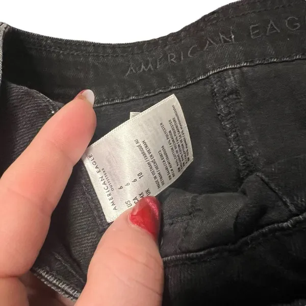 American Eagle Outfitters Skirt Womens Size 6 Black‎ Denim Button Front - Image 4