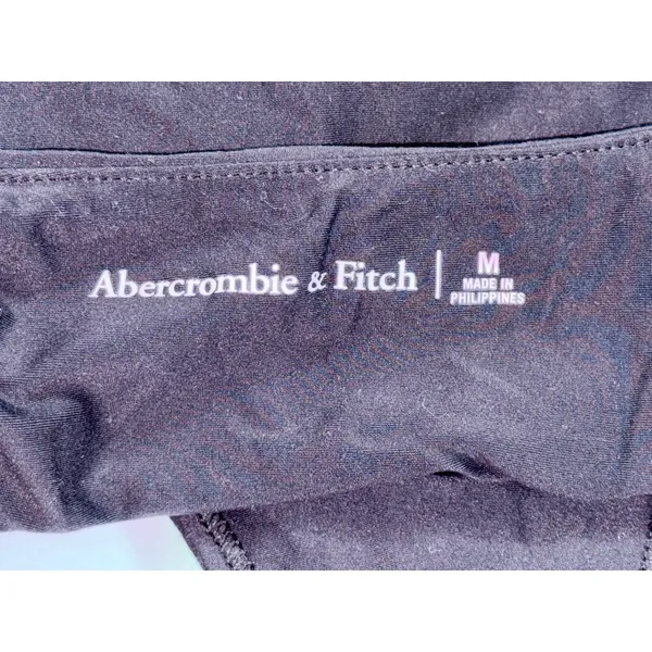 Abercrombie & Fitch Black Sleeveless V-Neck Shapewear Bodysuit Top Womens Size M - Image 3
