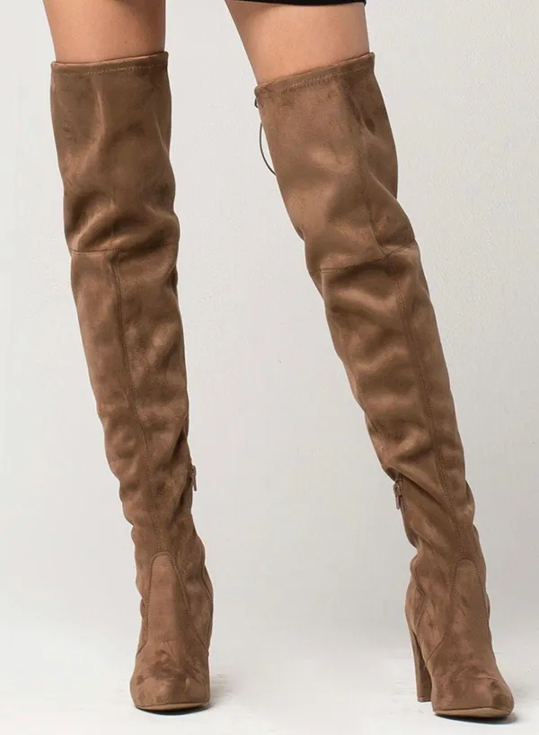 Over-the-Knee Suede Boots - Image 2