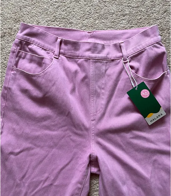 Halara kick crop pink stretch jeans  - Image 6