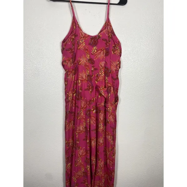 Free People Hot Tropics Jumpsuit Pink Orange Size 2 - Image 11