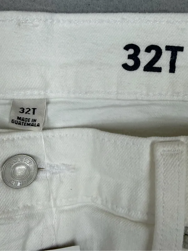 NWT J.Crew Slim Boyfriend Jeans Womens 32 Tall White All Day Stretch BF535 - Image 5