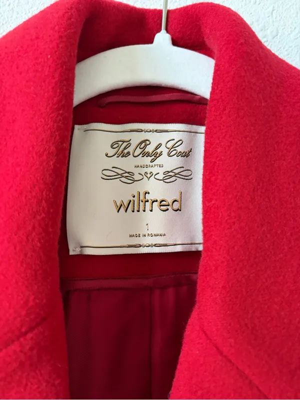 Aritzia Wilfred The Only Coat Wool Cashmere Red Size XS Small Luxury Minimalist - Image 3