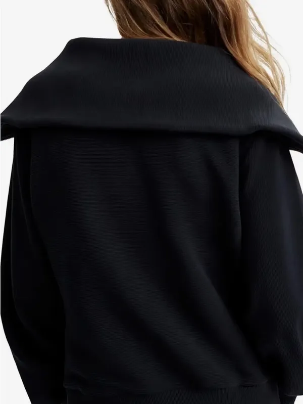 Varley Black Half-Zip Pullover with Gold Zip - Image 2
