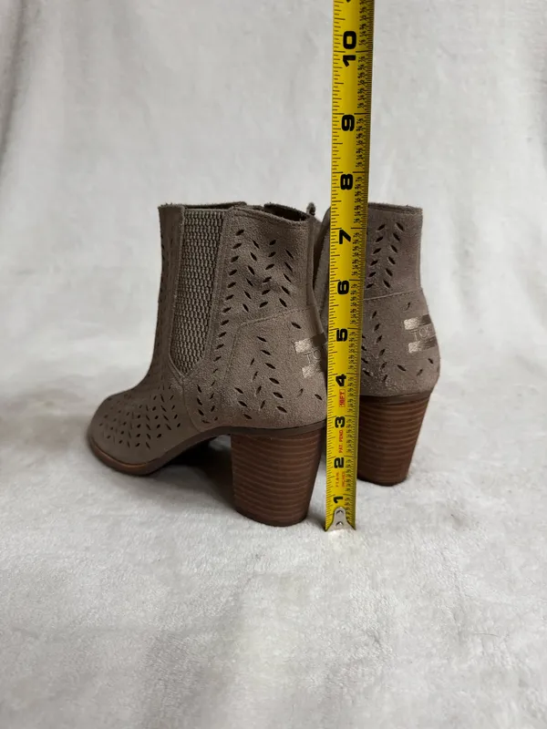Toms Majorca Peep Toe Ankle Booties Suede - Image 7