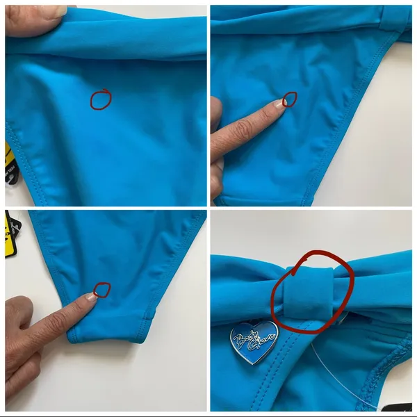 Body Glove Azuro Blue Bali Hipster Bikini Bottom XS NWT Folded Waistband Charm - Image 9
