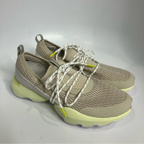 Sorel kinetic impact lace up sneakers women’s size‎ 10 tan yellow activewear - Image 2