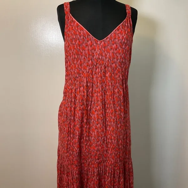 Joie Pink Tiered Maxi Sundress Women’s Size XXL Floral Resort Wear - Image 6