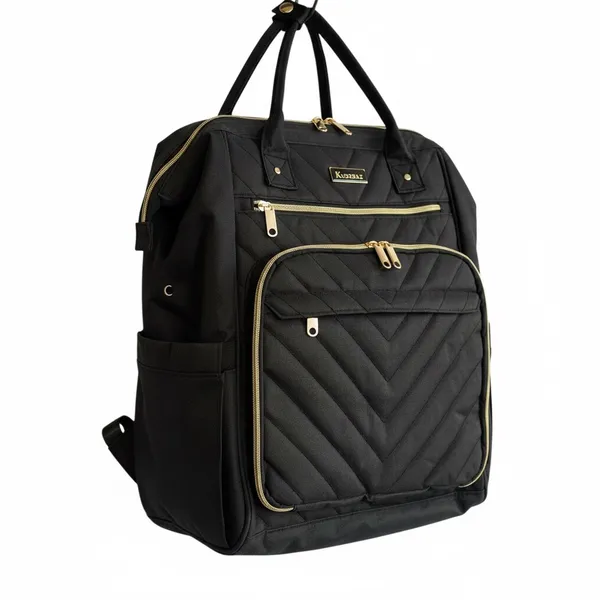 Kuosdaz Laptop Backpack 15.6"Travel with USB Charging Port Black Business Tech - Image 2