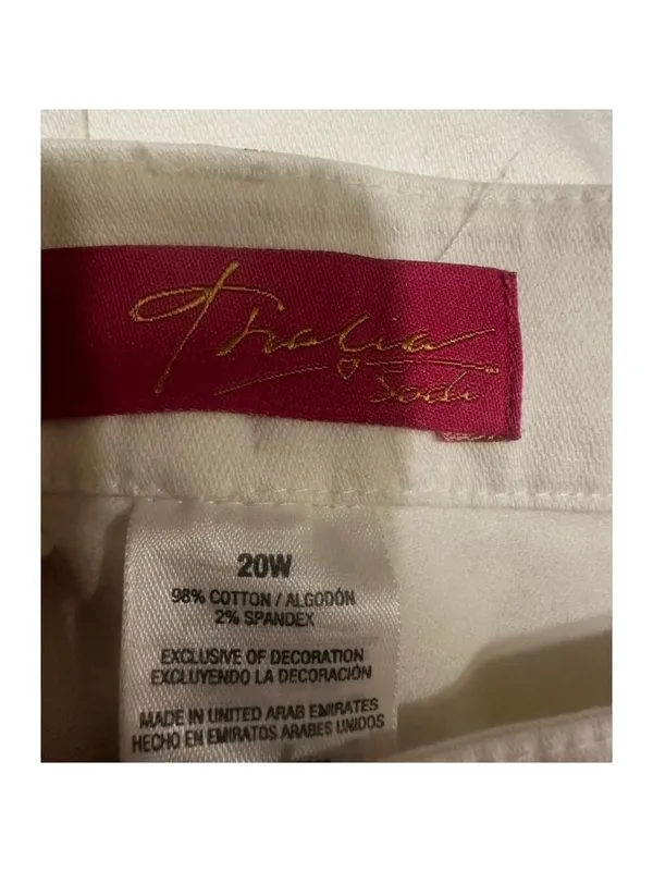 Thalia Sodi White Straight Leg Jeans 20W - Image 6