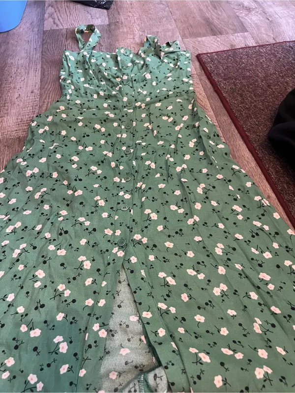 Reformation “Persimmon” green floral dress 2 - Image 12