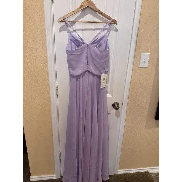 White House | Black Market Leah Floor Length Spaghetti Straps Chiffon Bridesmaid Dresses size 4 - Image 15