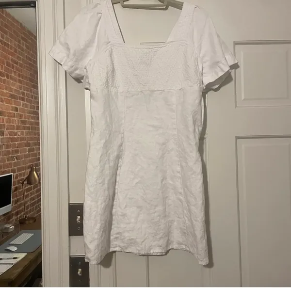 Madewell White Linen Dress - Image 3