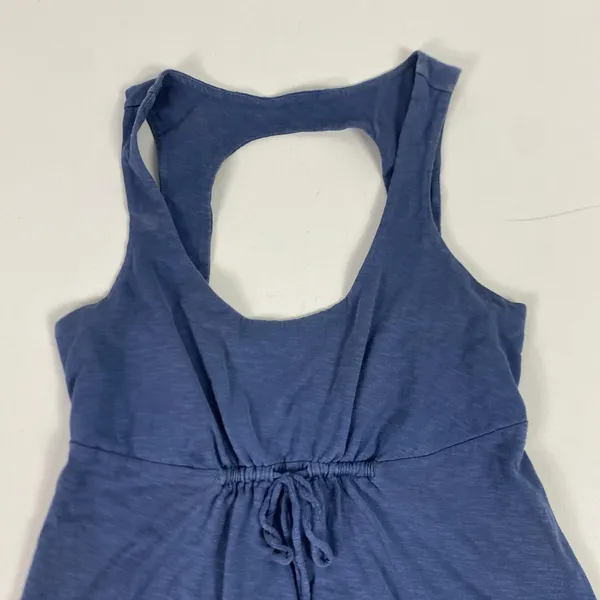 Tommy Bahama‎ Tank Sundress Womens XS Blue 100% Cotton Empire Waist Racerback - Image 4