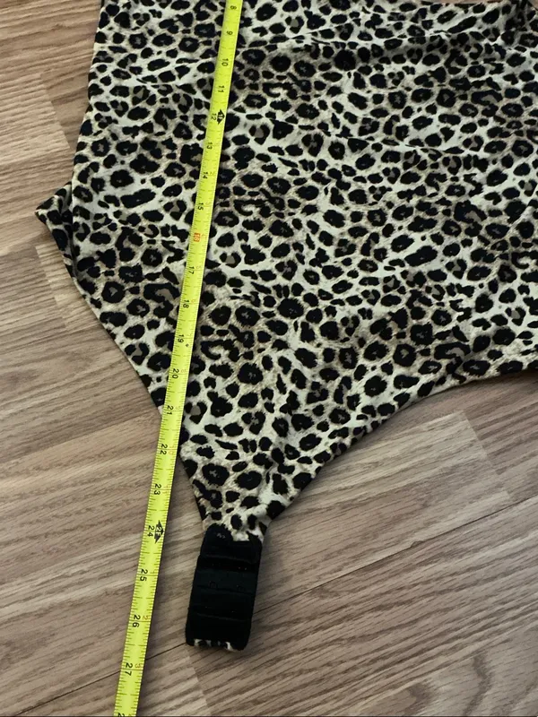 Suuksess Leopard Cami Bodysuit Size XL Brown - Image 5