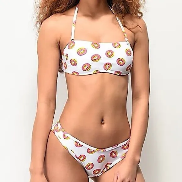 Zumiez Odd Future Donut High Leg Hipster Bikini Bottoms Size Medium - Image 8