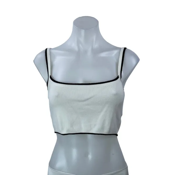 Majorelle Women's White Short Sleeve Cardigan Crop Top 2 Piece Set Size XS - Image 4