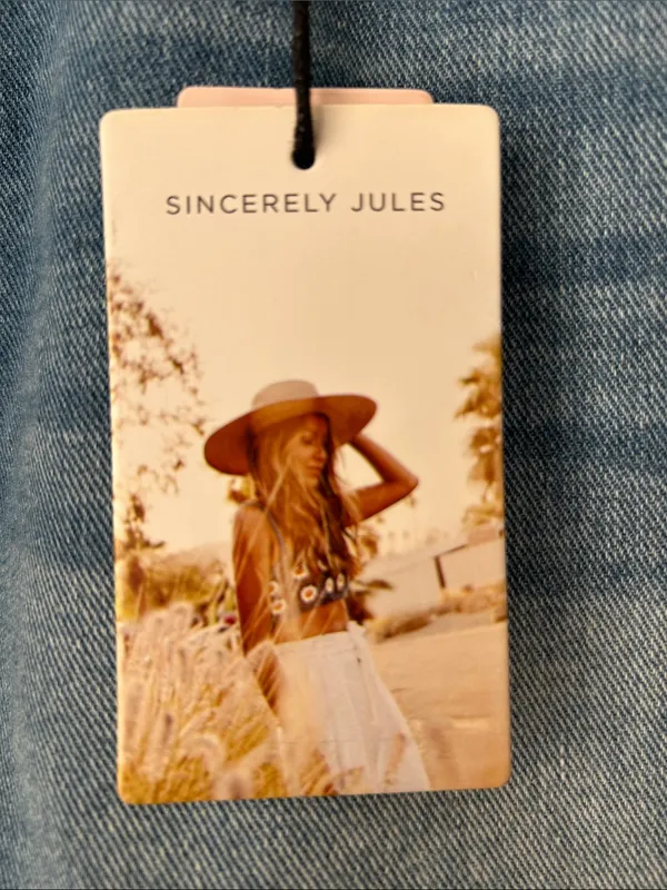 Sincerely Jules Size 11/30 blue denim belted micro skirt in a medium Wash - Image 6
