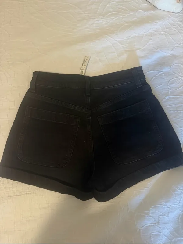 NWT Madewell Black High-Rise Denim Shorts - Image 3