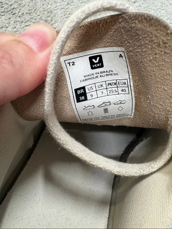 Veja Vert size 9 Low-Top Sneakers in Cream, Pastel Pink, Mint & Light Blue - Image 7