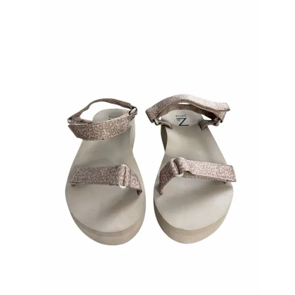 Zella Sandals Womens Size 6 Tan Leopard Print Lightweight‎ Platform - Image 4