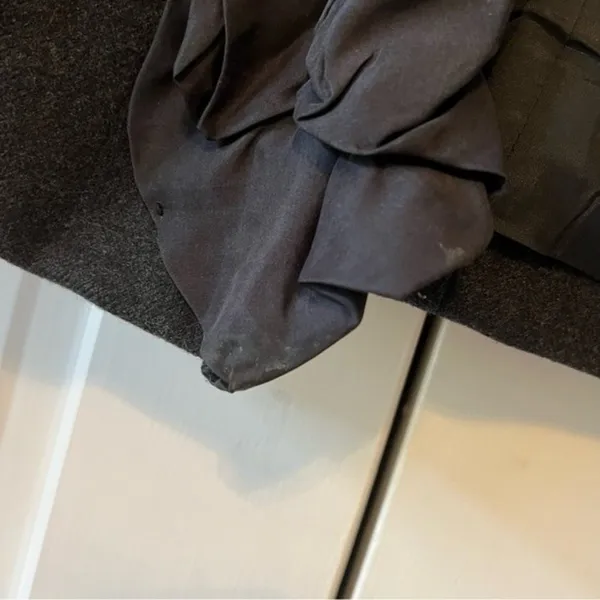 J. Crew Wool & Silk Ruffle Front Coat Size 10 - Image 5