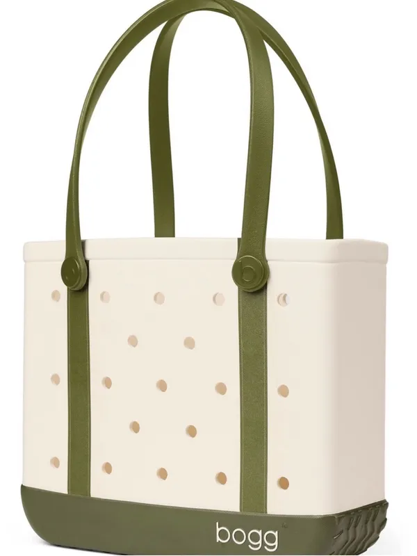 NWT Original Bogg Bag Academy Moss Cream Olive Green Large Tote Sold Out - Image 2