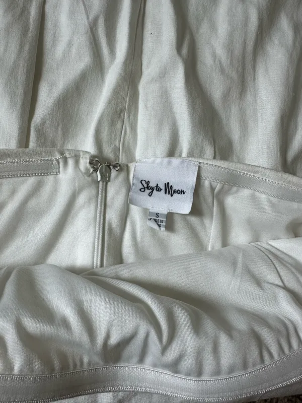 Sky to Moon White Mini Dress - Image 3