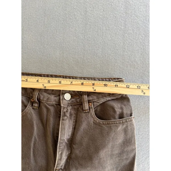 PacSun 90s Boyfriend Jeans 24‎ Brown High Rise Relaxed Straight Leg Denim - Image 6