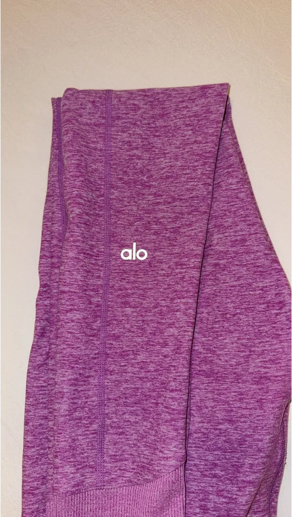 Alo Yoga Alosoft Lounge Leggings, Pink Heather, XS, NWOT - Image 7