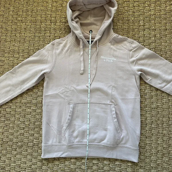 abercrombie fitch hoodie women xsmall XS Dusty Rose pink logo. - Image 6