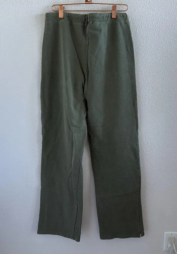 Vintage GAP Stretch Green Lounge Pants Cozy Pant Green Elastic Waist Pull On M - Image 2