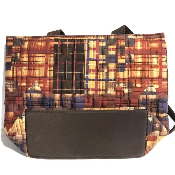 Donna Sharp Multicolor Quilted Shoulder Bag Outer And Inner Pockets Brown Red - Image 3