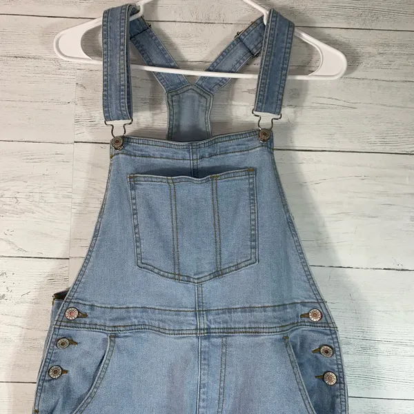 Womens denim overalls size small cotton blend Blue - Image 2