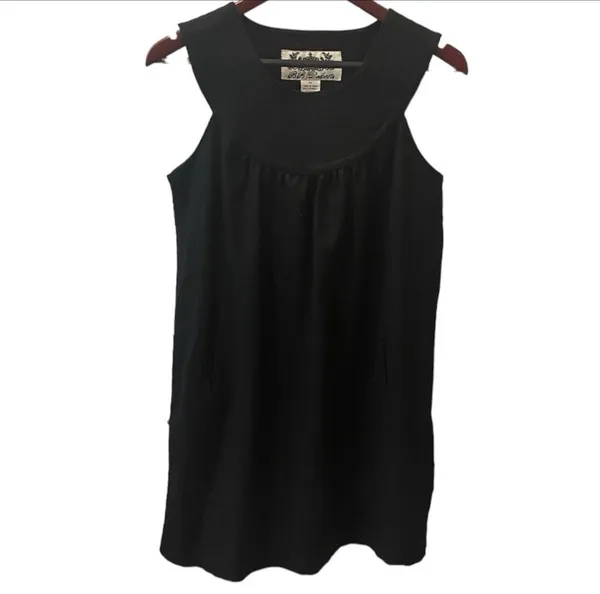 BB Dakota Nordstrom Retro Black Wool Shift Sleeveless Mini Dress Round Collar M - Image 2