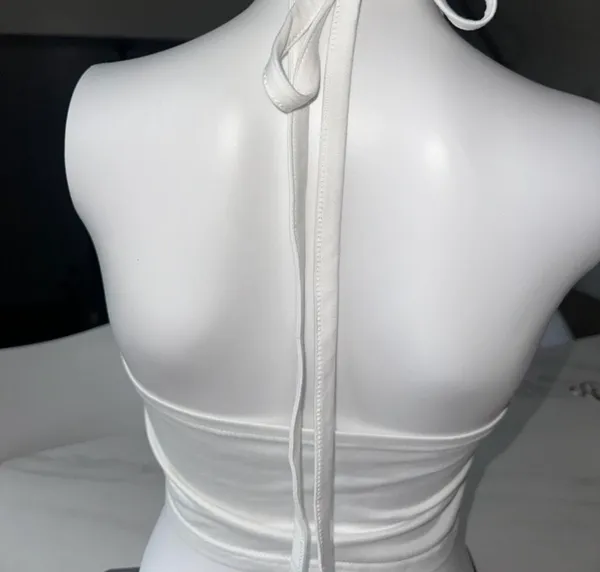 Medium halter white top - Image 2