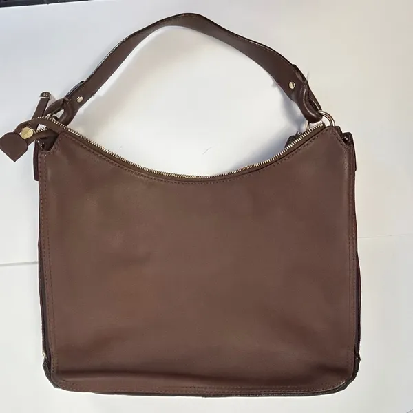 Kate Spade New‎ York Leather Hobo Shoulder Bag Purse Brown Gold Tone Hardware - Image 7