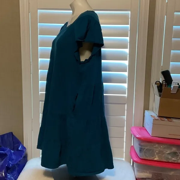 Time and Tru Teal Midi Dress - Image 6