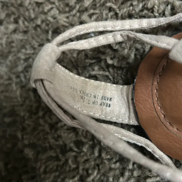 Steve Madden Madden Girl Beige Suede‎ Lace Up Strappy Gladiator Sandal - Image 3