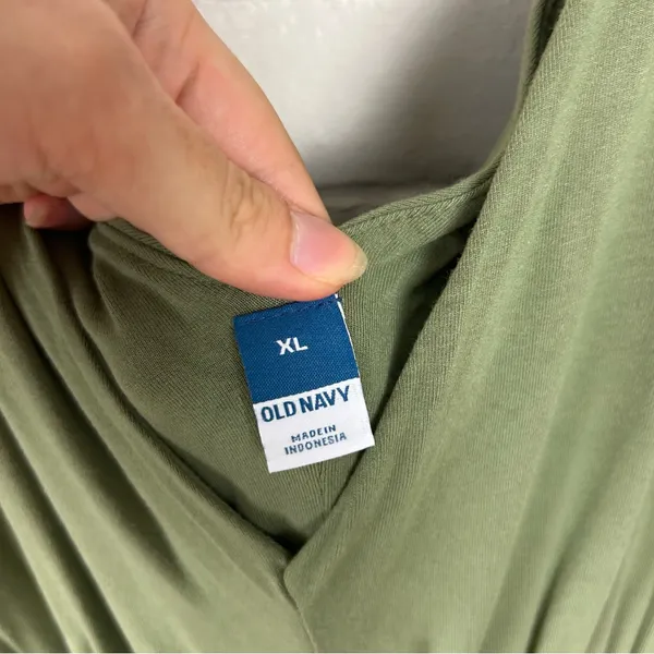 Old Navy Green Casual Stretch Wide Leg Jumpsuit Size XL - Image 9