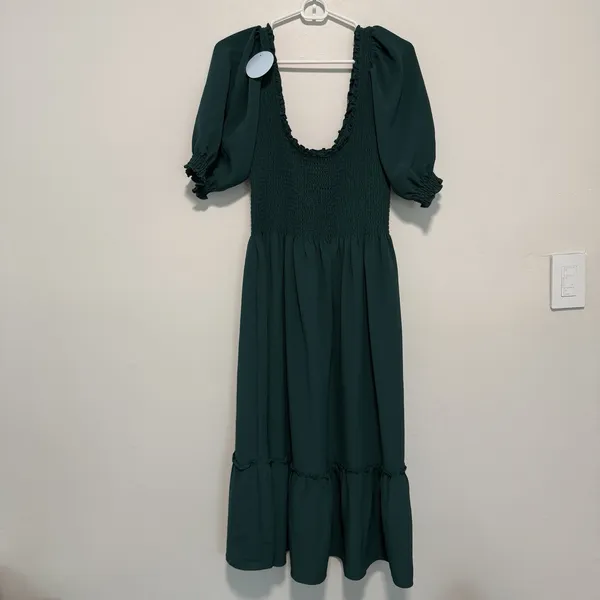 Hill House Home NWT Louisa Nap Dress in Botanical Garden Green Size Medium - Image 2