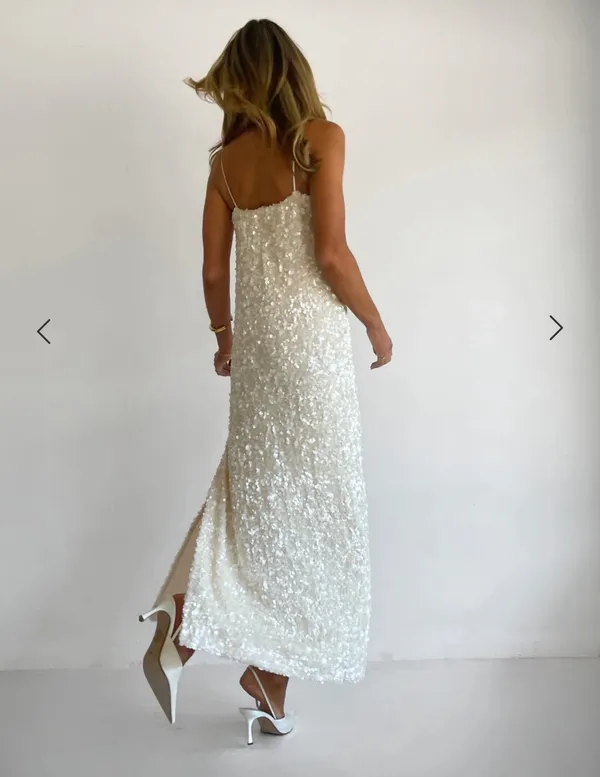 Coco and Lola Sequin Dress White Size 6 - Image 4