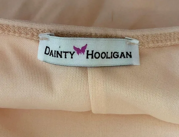 Dainty Hooligan Pink Fit & Flare Lace Back Dress - Image 4