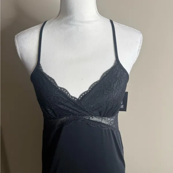 NWT INC International Concepts Black Chemise with Spaghetti Straps - Image 3