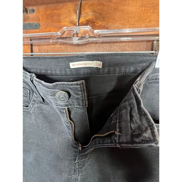 Levi’s 315 Womens Shaping Bootcut Jeans 32 Black Wash Mid Rise Western Festival - Image 3