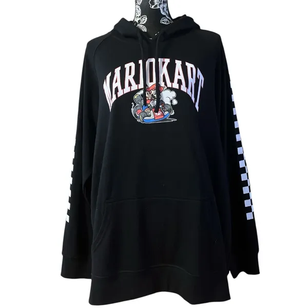 Torrid Nintendo MarioKart Pullover Hooded Sweatshirt Size 2 - Image 2