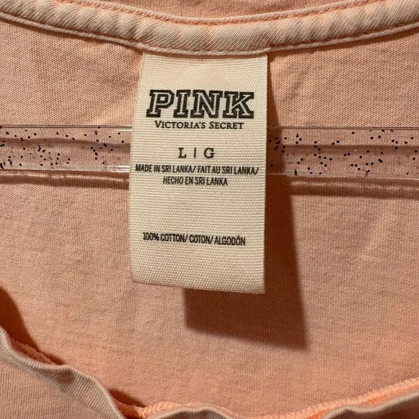 Pink Tank Top peach color “Mermaid Hair Don’t Care” Women’s L - Image 3