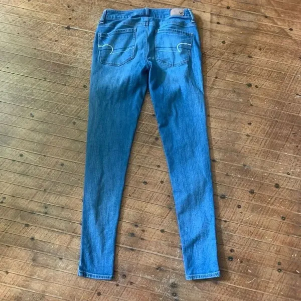 American Eagle super stretch 6 long normcore medium wash jeans - Image 3